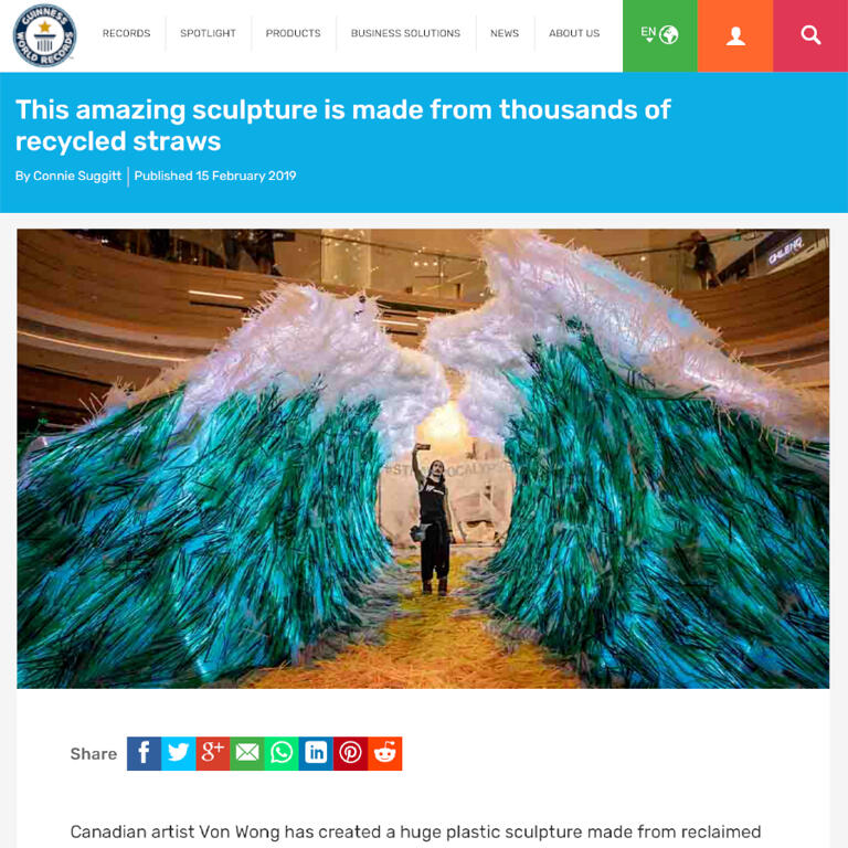 Guinness Record Straw Installation Selfie with Von Wong