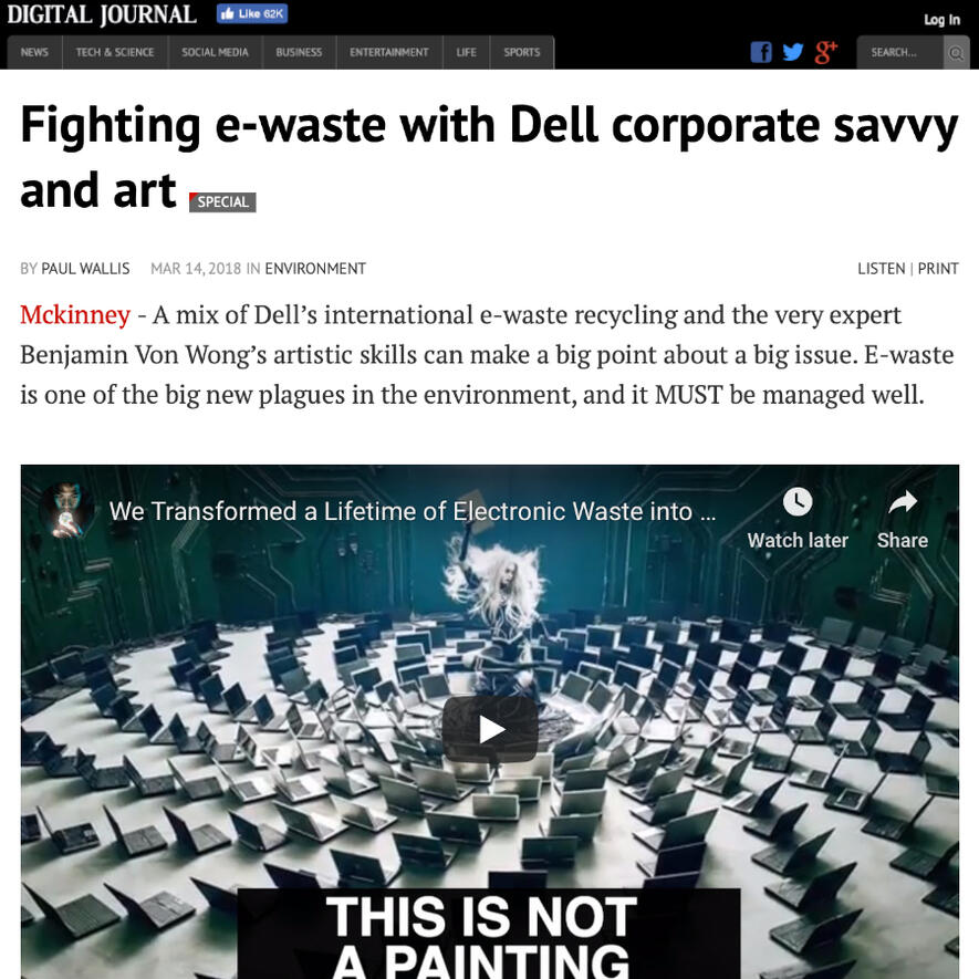 E-Waste Environmental Art Installation with Dell and Von Wong